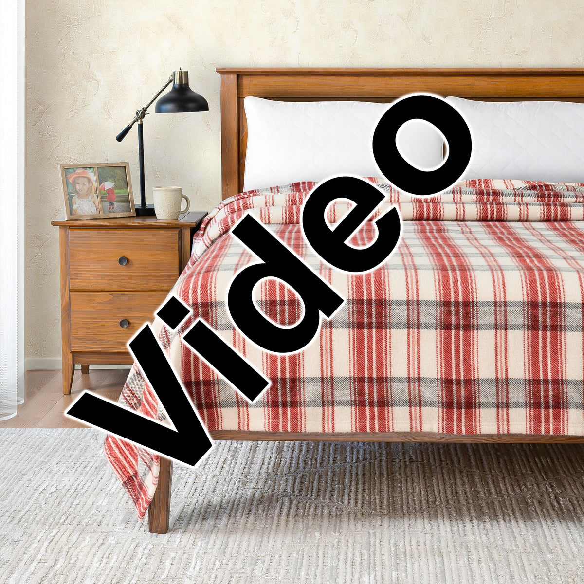 Poyet Motte Tahoe 450GSM Heavyweight 90% Wool/10% Acrylic Blanket, Olive