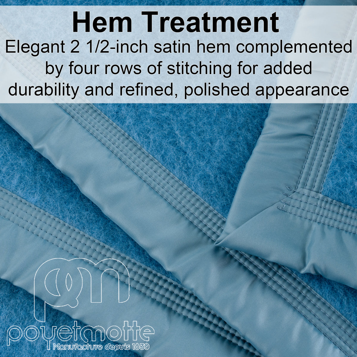 Aurora-wool-blanket-700gsm-blue-hem-stitching-satin