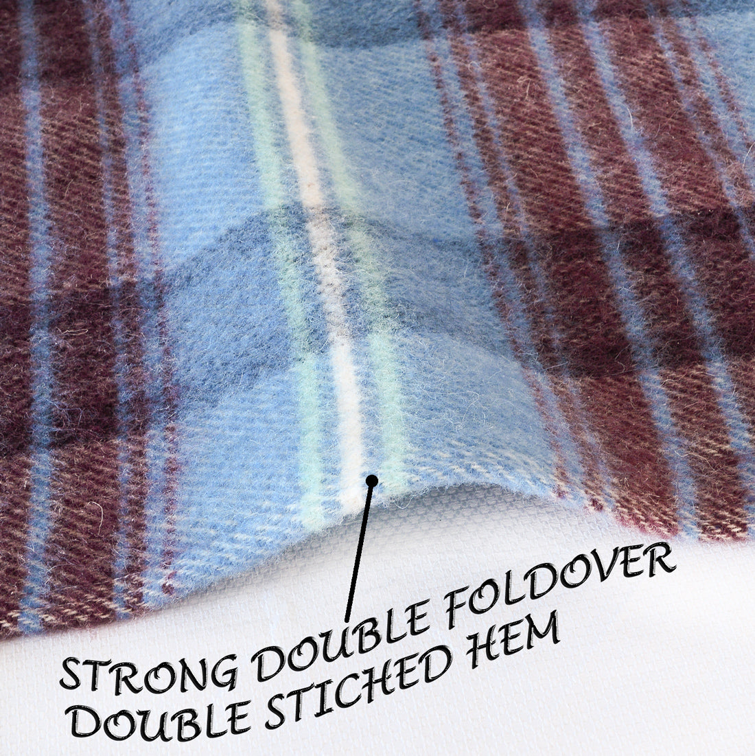 Poyet Motte Chevreuse Heavyweight Wool Blend Oversized Blanket, Machine Washable, Berry