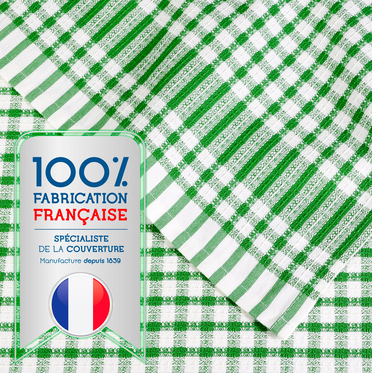 Poyet Motte Timex Professional Chefs Towels (Pack of 4) Green