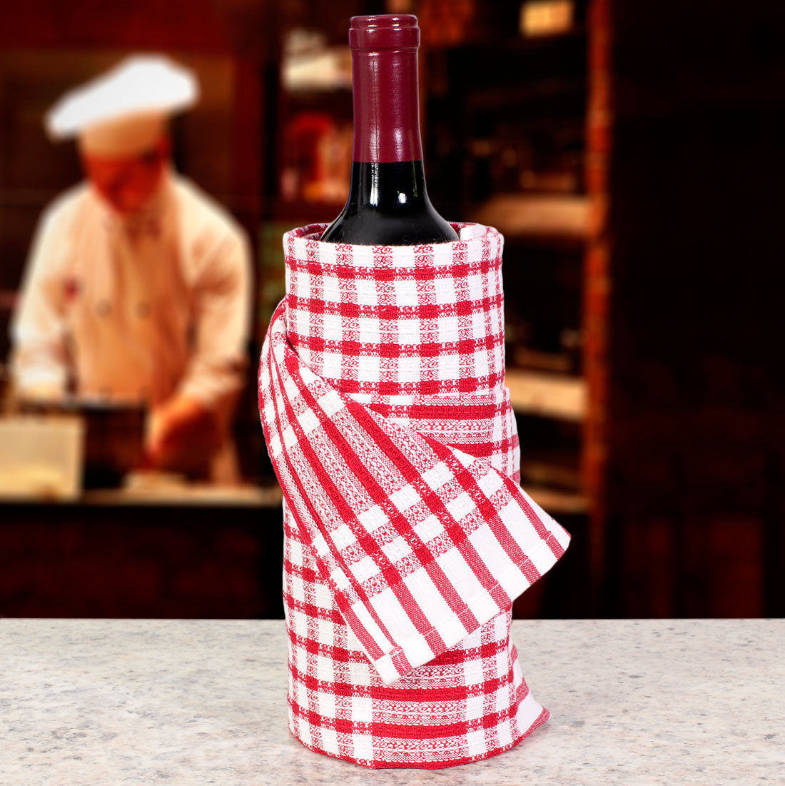 Poyet Motte Timex Professional Chefs Towels (Pack of 4) Red