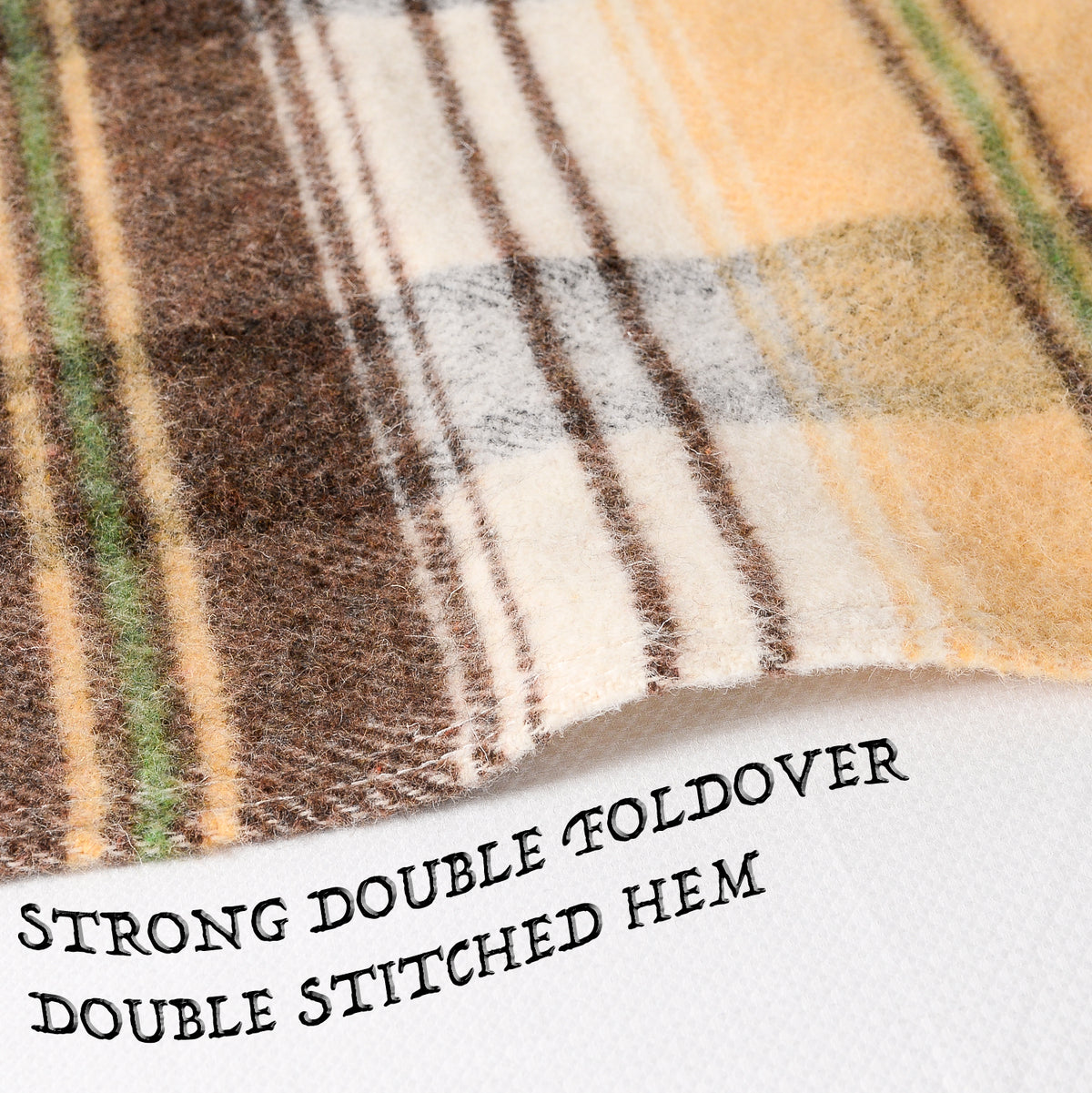 Poyet Motte Chevreuse Heavyweight Wool Blend Oversized Blanket, Machine Washable, Yellow